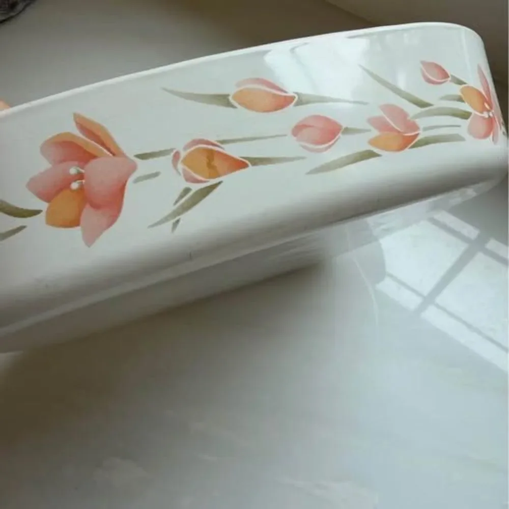 Vintage 1980’s CorningWare Peach Floral Casserole Dishes - Set Lasagna + 2.5 L